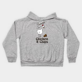 i love chicken & chips Kids Hoodie